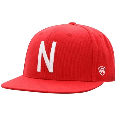 Top Of The World Scarlet Nebraska Huskers Team Color Fitted Hat