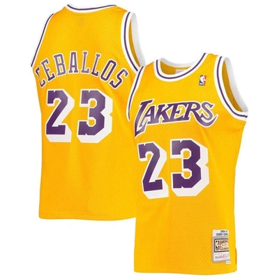Mitchell & Ness Cedric Ceballos Gold Los Angeles Lakers 1994-95 Hardwood Classics Swingman Jersey