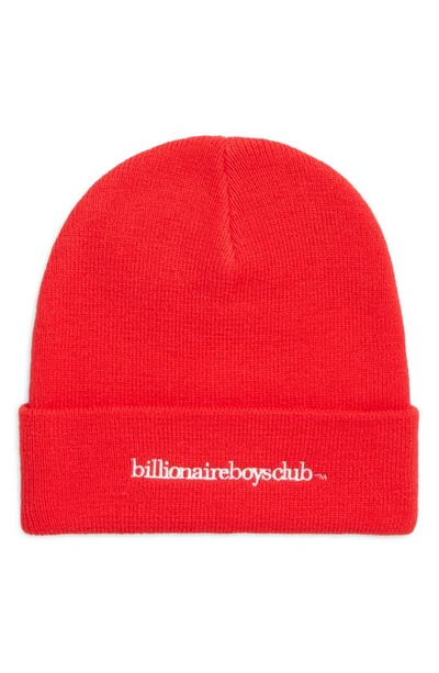 Billionaire Boys Club Nebula Beanie In Lollipop Red