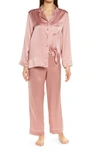 Papinelle Silk Pajamas In Vintage Pink