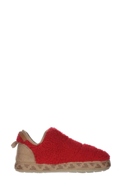 Pajar Cayenne High Pile Fleece Slipper In Red