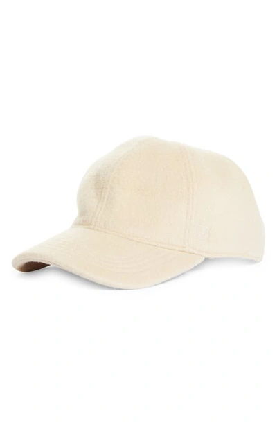 Totême Wool & Cashmere Baseball Cap In Eggnog