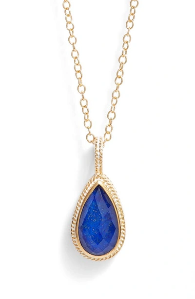 Anna Beck Lapis Lazuli Pendant Necklace In Goldapis