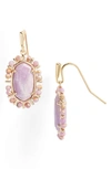 Kendra Scott Lee Beaded Drop Earrings In Gold Lilac Phosphate