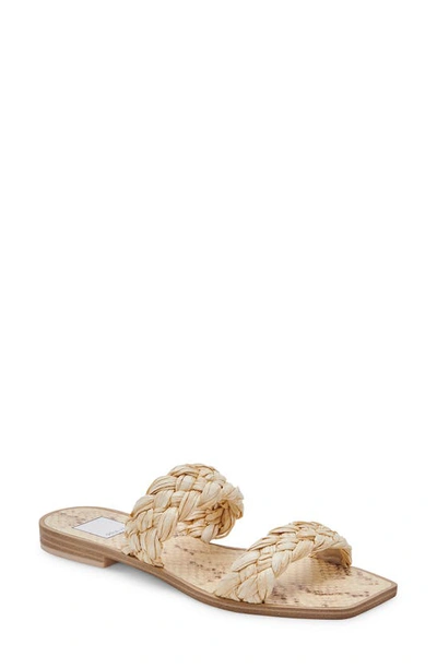 Dolce Vita Women's Indy Braided Flat Sandals Women's Shoes In Natural Raffia