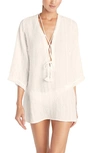 Robin Piccone Natalie Cover-up Tunic In Ecru