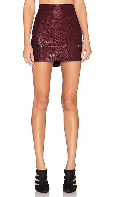 Lovers & Friends Lovers + Friends X Revolve Good To Be Bad Mini Skirt In Purple. In Bordaeux