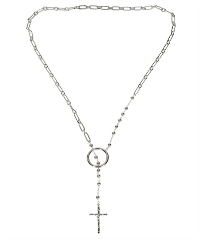 Dolce & Gabbana Cross Necklace In Silver