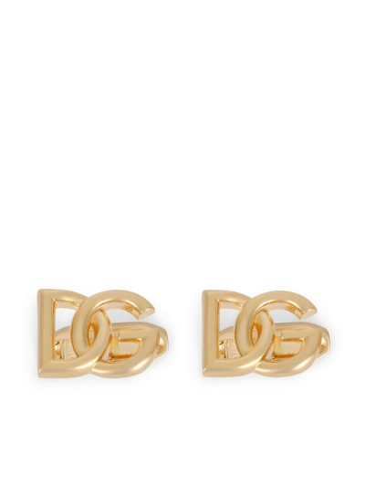 Dolce & Gabbana Cufflinks With Dg Logo In Gold