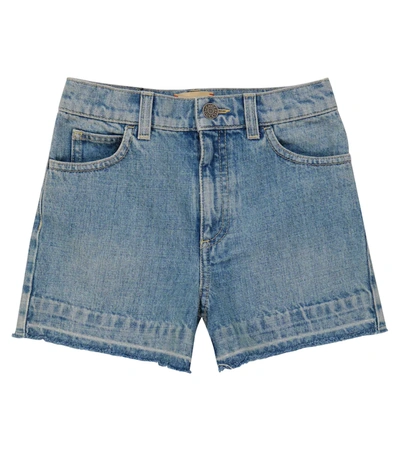 Gucci Teen Boys Blue Denim Shorts In Light Blue/mix