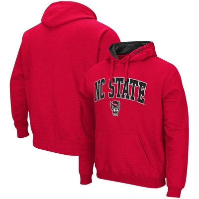 Colosseum Men's  Red Nc State Wolfpack Arch And Logo 3.0 Pullover Hoodie