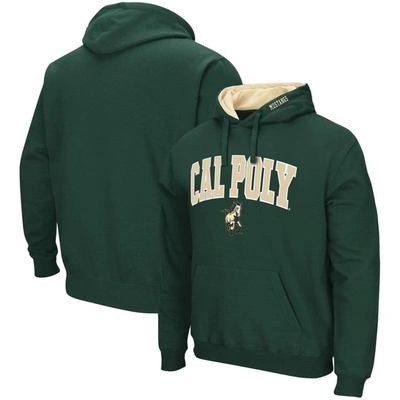 Colosseum Green Cal Poly Mustangs Arch And Logo Pullover Hoodie