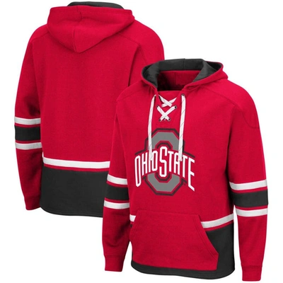 Colosseum Scarlet Ohio State Buckeyes Lace Up 3.0 Pullover Hoodie