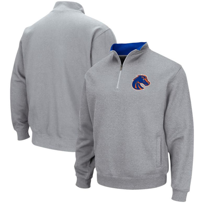 Colosseum Men's  Heathered Gray Boise State Broncos Tortugas Team Logo Quarter-zip Jacket