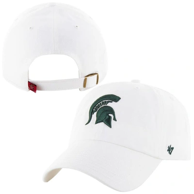 47 ' White Michigan State Spartans Clean Up Adjustable Hat