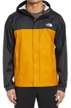 The North Face Venture 2 Hooded Waterproof Rain Jacket In Citrine Yellow/ Tnf Black