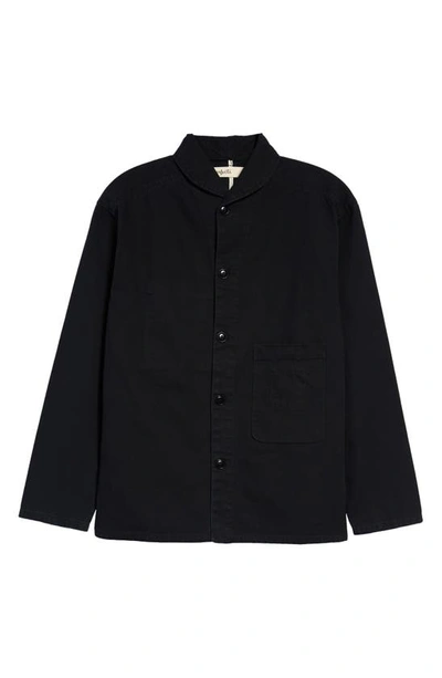 Imperfects Organic Cotton Shepherd's Shirt In Obsidian