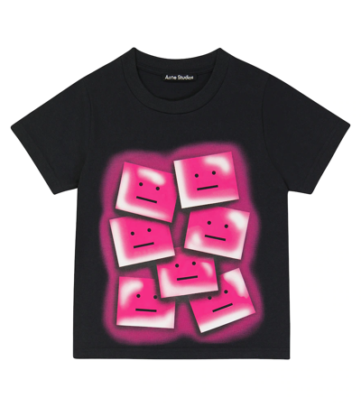 Acne Studios Kids' Graphic-print Cotton-jersey T-shirt In Black