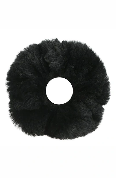 Alexandre De Paris Faux Fur Scrunchie In Black