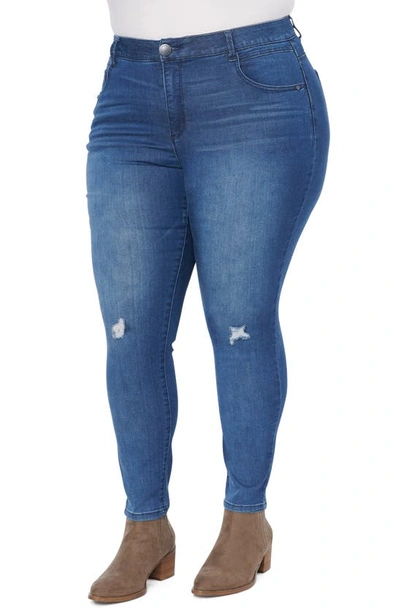 Wit & Wisdom 'ab'solution Skyrise Ankle Skinny Jeans In Blev-blue Vintage
