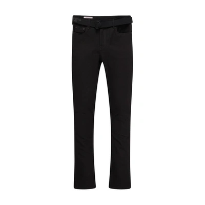 Off-white Indust Belted Skinny Jeans In Black Black