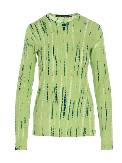 Proenza Schouler Tie-dyed Cotton-jersey Long-sleeved T-shirt In Green