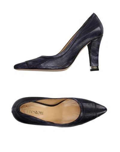 A.testoni Pumps In Dark Blue