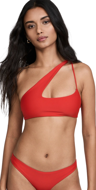 Mikoh Queensland Bikini Top In Fiery Red