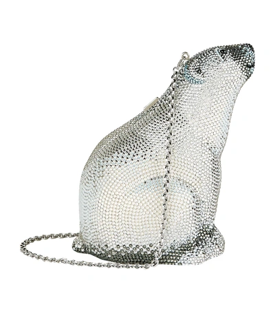 Judith Leiber Crystal Polar Bear Clutch Bag In Multi
