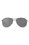 Oakley 57mm Pilot Sunglasses In Matte Gunmetal/ Prizm Black