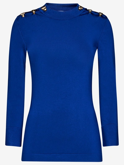 Saint Laurent Saint L Au Rent Women's  Blue Viscose Sweater