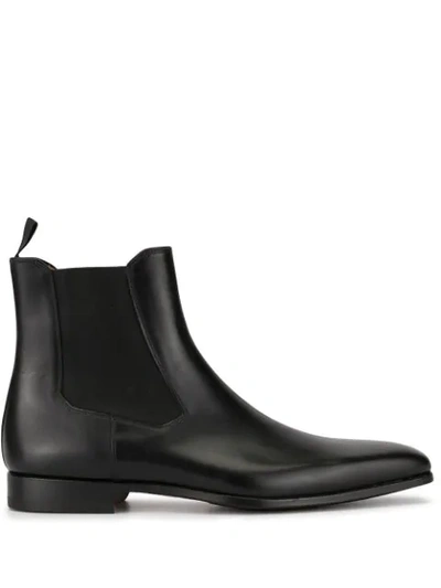 Magnanni Men's Riley Smooth Leather Chelsea Boots In Black