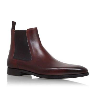 Magnanni Mens Brown Leather Chelsea Boots 9