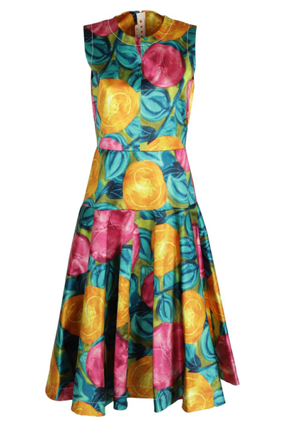 Marni Lemonade - Sleeveless Midi Dress In Multicolor