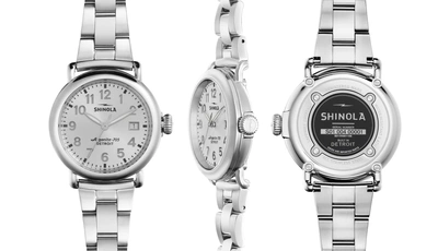 Shinola 'the Runwell' Bracelet Watch, 36mm In Silver/ Silver