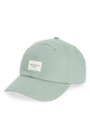 Rag & Bone Addison Linen Baseball Cap In Green