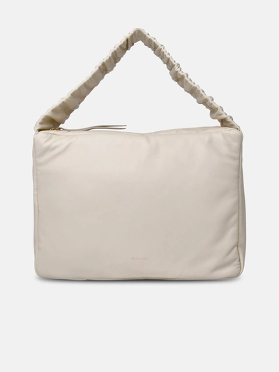 Frenzlauer Ivory Leather Flyer Crispy Bag In White