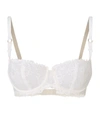 Chantelle Champs Elysees Embroidered Balconette Bra In White,brown
