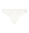 Chantelle Champs Elysees Embrodiered Lace Tanga In White/brown Bicolor