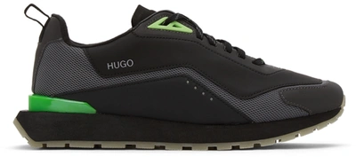 Hugo Black & Green Cubite Sneakers