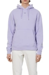 Sandro Logo-embroidered Organic Cotton-jersey Hoody In Mauve