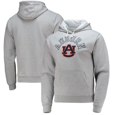 League Collegiate Wear Heathered Gray Auburn Tigers Seal Neuvo Essential Fleece Pullover Hoodie
