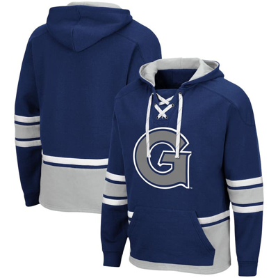 Colosseum Navy Georgetown Hoyas Lace Up 3.0 Pullover Hoodie