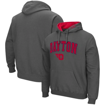 Colosseum Charcoal Dayton Flyers Arch And Logo Pullover Hoodie