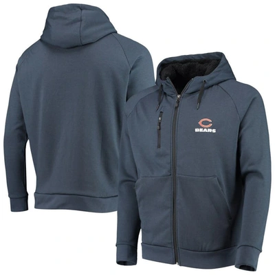 Dunbrooke Navy Chicago Bears Shag Tri-blend Full-zip Raglan Hoodie