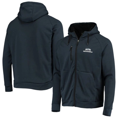 Dunbrooke College Navy Seattle Seahawks Shag Tri-blend Full-zip Raglan Hoodie