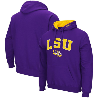 Colosseum Men's Purple Lsu Tigers Arch Logo 3.0 Pullover Hoodie