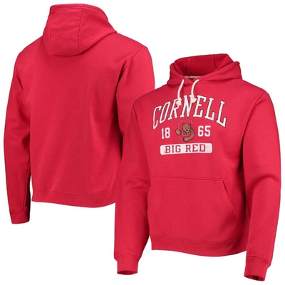 League Collegiate Wear Red Cornell Big Red Volume Up Essential Fleece Pullover Hoodie
