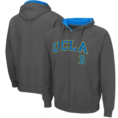 Colosseum Men's  Charcoal Ucla Bruins Arch & Logo 3.0 Full-zip Hoodie