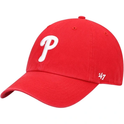 47 ' Red Philadelphia Phillies Clean Up Adjustable Hat